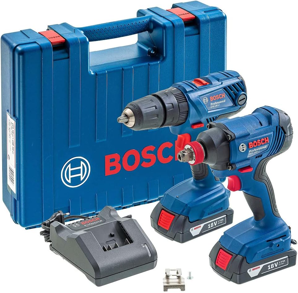 Kit Rotomartillo GSB 180-LI + Pistola GDX 180 LI, 2 Baterías y Cargador 18V