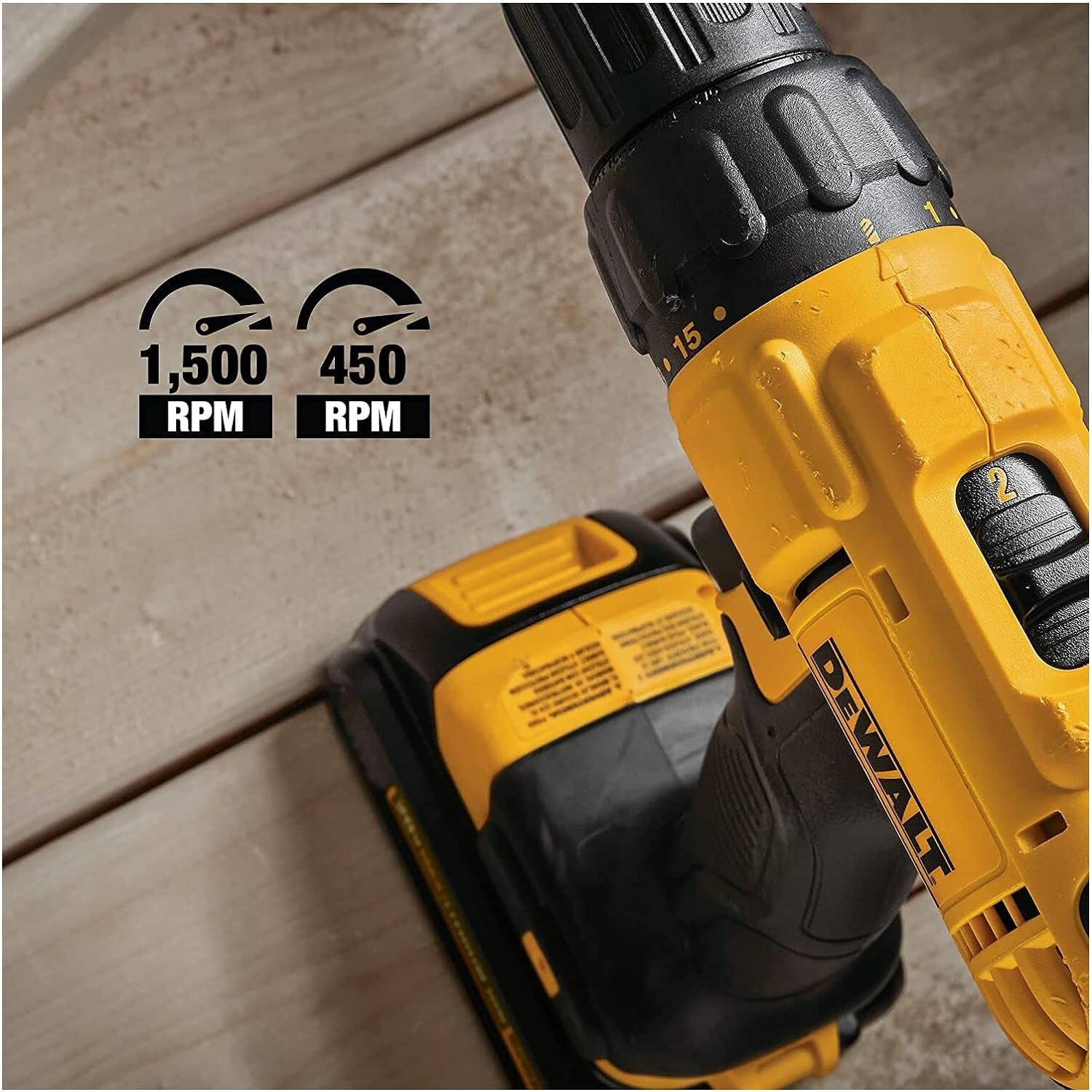 Kit Taladro Atornillador con Llave de Impacto Inalámbrico Cargador y Bateria de Ion-Litio 20V MAX* 1.3Ah DCK240C2
