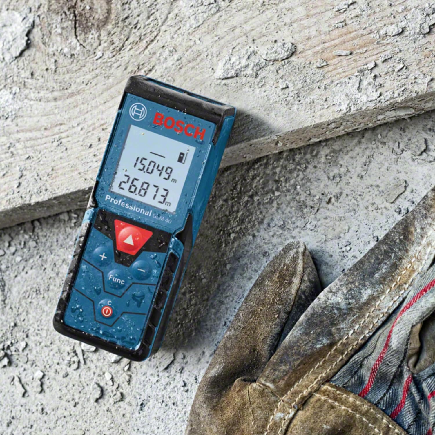 Cinta métrica láser GLM 40 con un alcance de 40 metros