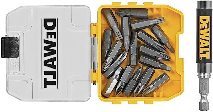 Kit compacto de brocas DWAF2058CS com acionamento magnético, 18 peças