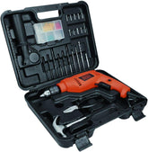 Kit Taladro de Impacto 1/2" (13mm) 550W VVR con 82 Accesorios + Maletín