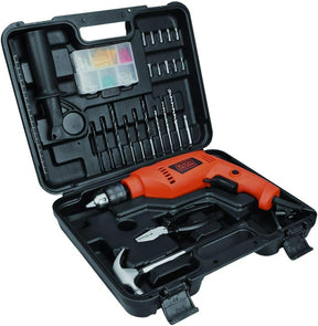 Kit Taladro de Impacto 1/2" (13mm) 550W VVR con 82 Accesorios + Maletín