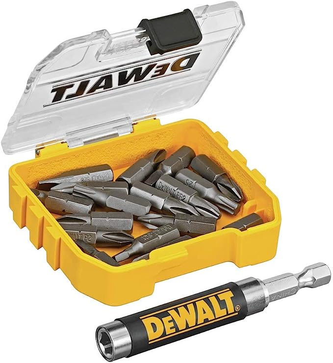 Kit compacto de brocas DWAF2058CS com acionamento magnético, 18 peças