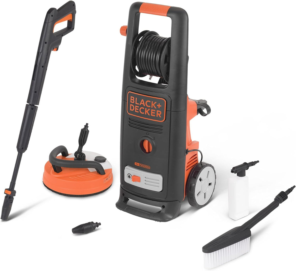 Hidrolimpiadora de alta presión con Limpiador de terrazas Deluxe y cepillo fijo BXPW2000PE, Deluxe (2000 W, 140 bar, 440 l/h)