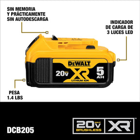 Kit Atornillador de Impacto y Rotomartillo con 2 Baterias Ion-Litio 20V MAX* XR y Cargador Incluido